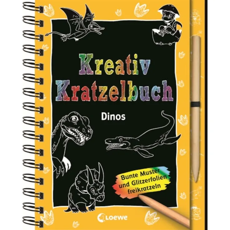 Loewe Kreativ-Kratzelbuch Dinos
