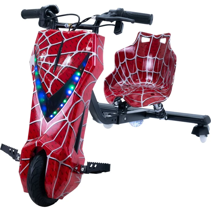 Kinder Elektro Drift Trike Scooter LED Driftrollen 360° bis zu 15km/h drosselbar (Rot) – Bild 12