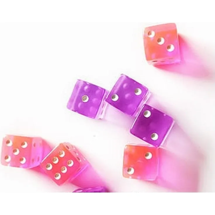 FG023 - Tumblin-Dice : Würfelset 4 x pink; 4 x lila
