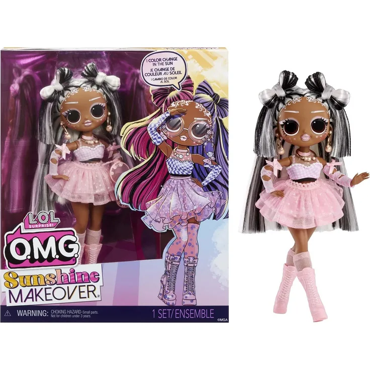 LOL Surprise OMG Sunshine Color Change Modepuppe - SWITCHES - Mit farbwechselnden Elementen, mehreren Überraschungen und fabelhaften Accessoires - tolles Geschenk für Kinder ab 4 Jahren