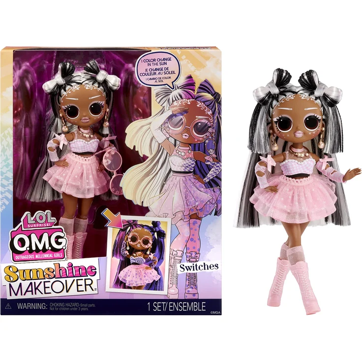 LOL Surprise OMG Sunshine Color Change Modepuppe - SWITCHES - Mit farbwechselnden Elementen, mehreren Überraschungen und fabelhaften Accessoires - tolles Geschenk für Kinder ab 4 Jahren – Bild 2