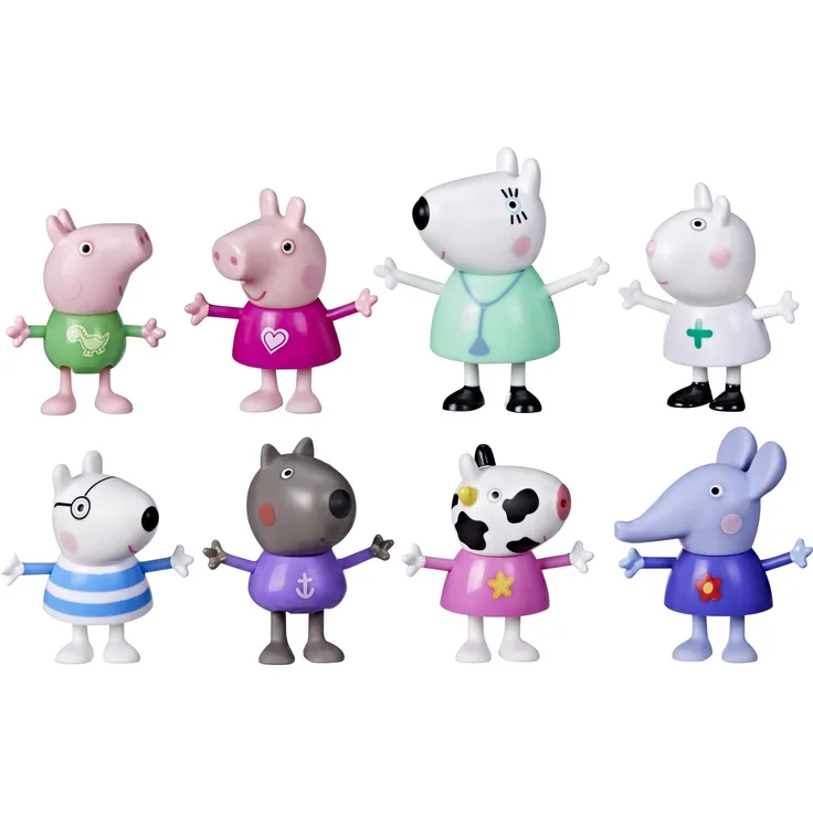 Peppa Pig Dr. Polar Bears Besuch bei Peppa und ihren Freunden Figurenpack, Vorschulspielzeug, enthält 8 Figuren, ab 3 Jahren