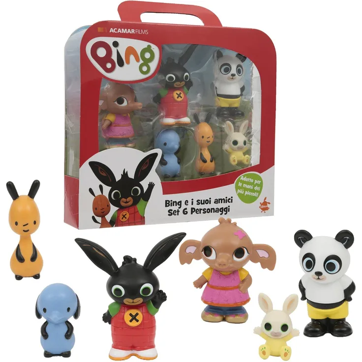 Giochi Preziosi Bing - 6 Mini-Figuren, helle Farben und richtige Größe, ideal für die kleinsten Hände, alle zum Sammeln, für Mädchen bis 18 Monate, BNG07000