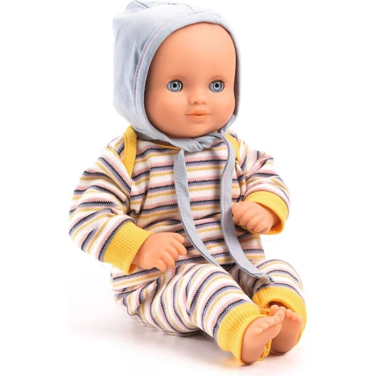 Babpuppe Canary, mit Kleidung, aus der Pomea Serie, 32 cm, von Djeco
