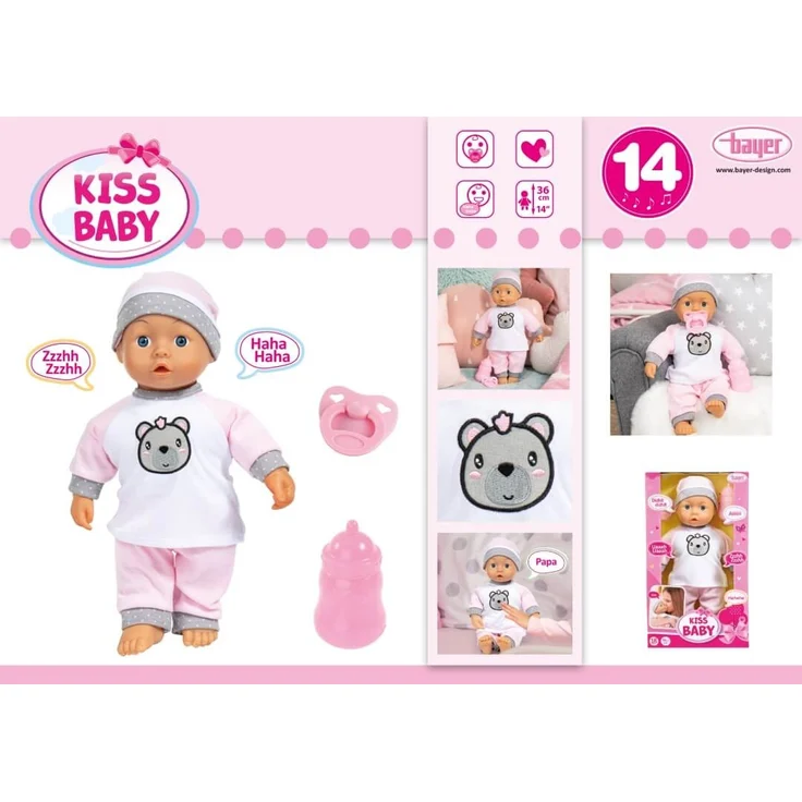 Funktionspuppe Kiss Baby, 36 cm - Babypuppe – Bild 7
