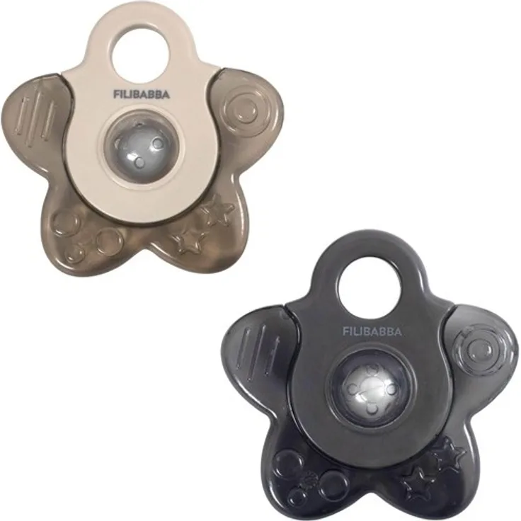 Filibabba Kühlbeißring - Cooling Star 2er-Pack Grey Mix