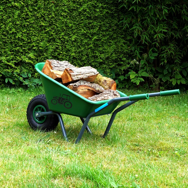Kinderschubkarre Traktor Schiebkarre Metallschubkarre Gartenkarre Trecker – Bild 5