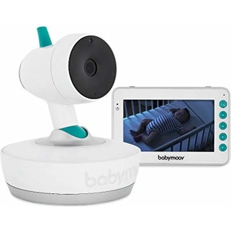 Babymoov 'YOO-Moov' Video-Babyphone, mit 360°drehbarer Kamera, Gegensprechfunktion, Temperaturanzeige, 300 m Reichweite