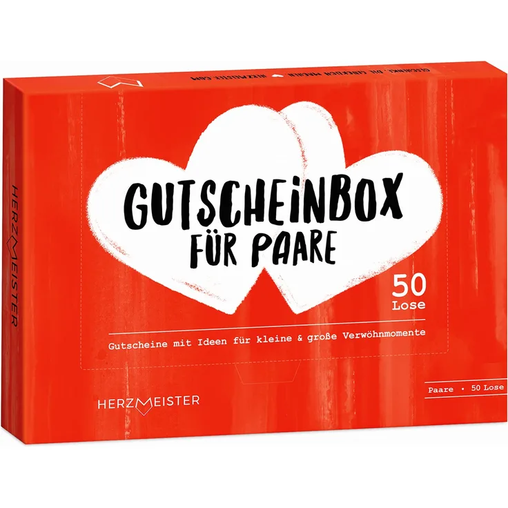 Gutschein Box für Paare I Paar-Geschenk für Männer und Frauen zum Valentinstag I Geschenkidee mit viel Liebe für Partner & Partnerin I Besondere Überraschung für Ehemann, Ehefrau, Freund, Freundin