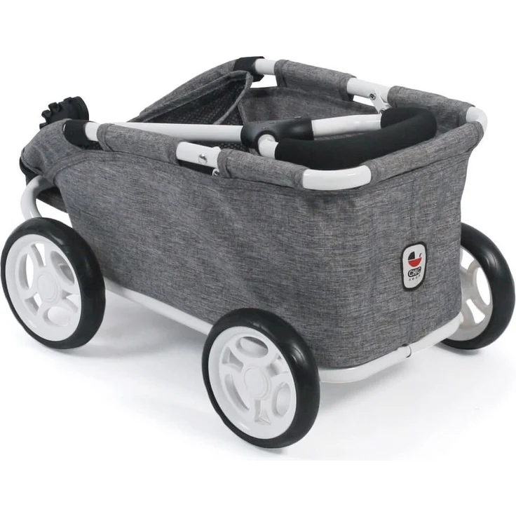 Bayer Chic 2000 660 76 Ziehwagen Skipper, Kleiner Bollerwagen für Teddys und Puppen, Jeans grau – Bild 3