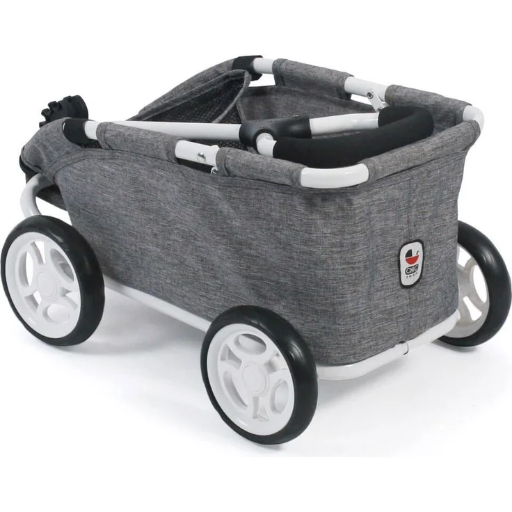 Bayer Chic 2000 660 76 Ziehwagen Skipper, Kleiner Bollerwagen für Teddys und Puppen, Jeans grau – Bild 8