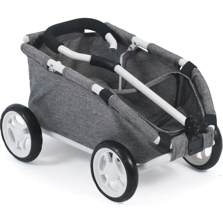 Bayer Chic 2000 660 76 Ziehwagen Skipper, Kleiner Bollerwagen für Teddys und Puppen, Jeans grau – Bild 9