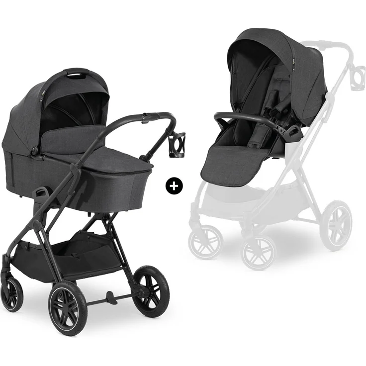 Hauck Vision X Set Betthimmel Reisesystem-Babywagen Beide Geschlechter Faltbar Schwarz – Bild 1