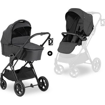 Hauck Vision X Set Betthimmel Reisesystem Babywagen Beide Geschlechter Faltbar Schwarz