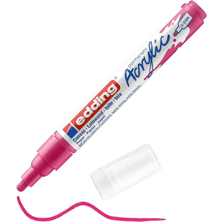 edding 5100 Acrylmarker medium telemagenta – Bild 4