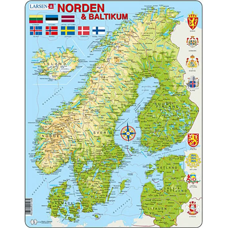 Larsen Puzzle Die nordischen und baltischen Länder