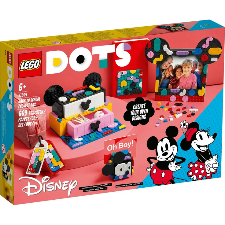 Lego DOTS 41964 'Micky & Minnie Kreativbox zum Schulanfang', 669 Teile, ab 6 Jahren - Preisvergleich – Bild 3