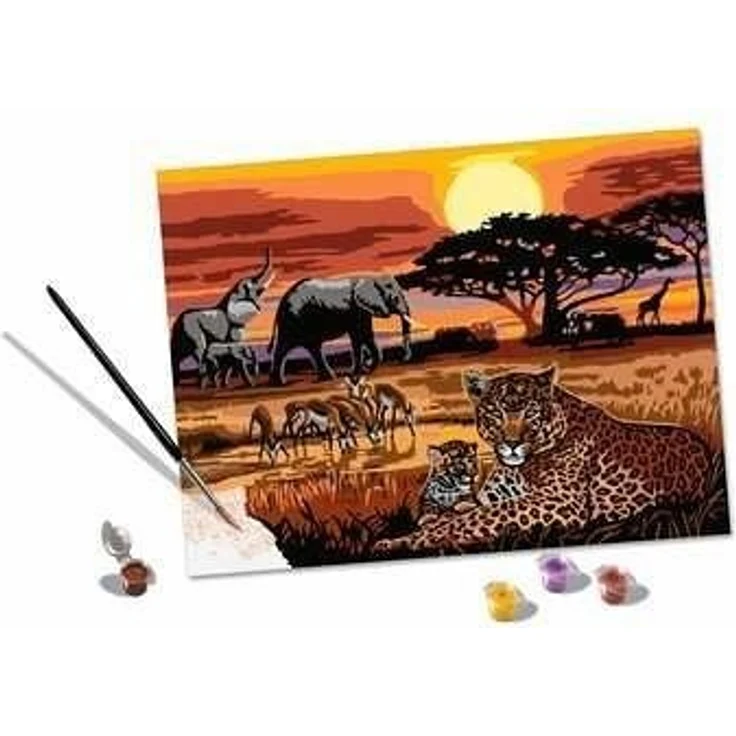 Ravensburger 23548 - CreArt, Malen nach Zahlen, Savannah Landscapes, 40x30cm, Malset – Bild 3
