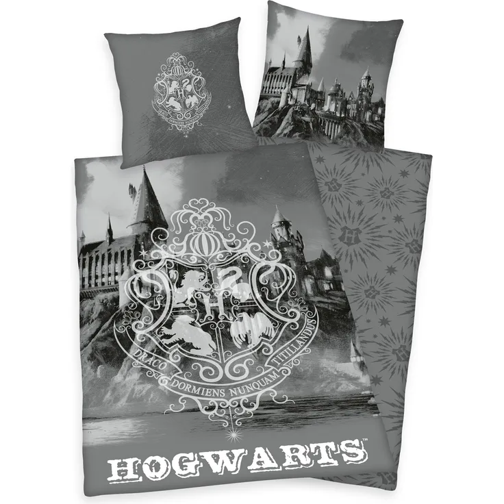 Harry Potter Wende Bettwäsche Hogwarts 2tlg 135 x 200 cm 80 x 80 cm