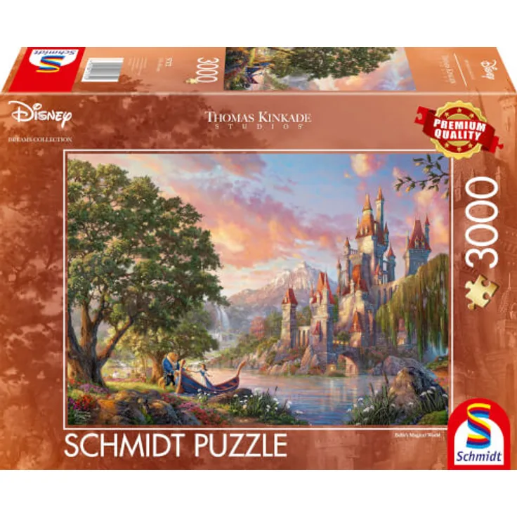 Schmidt Spiele 57372 Disney, Belle's Magical World (AT), Thomas Kinkade Puzzle 1. 000 Teile - DISNEY