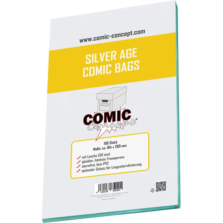 Comic Concept Comic Bags Silver Age Size (100 ct. )
