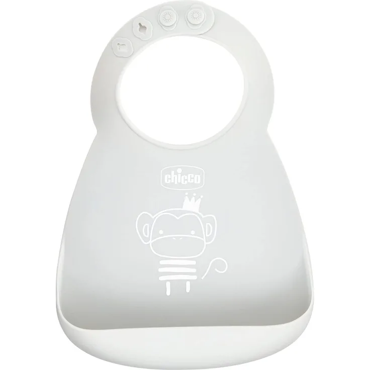 CHICCO SILIKONLÄTZCHEN GRAU
