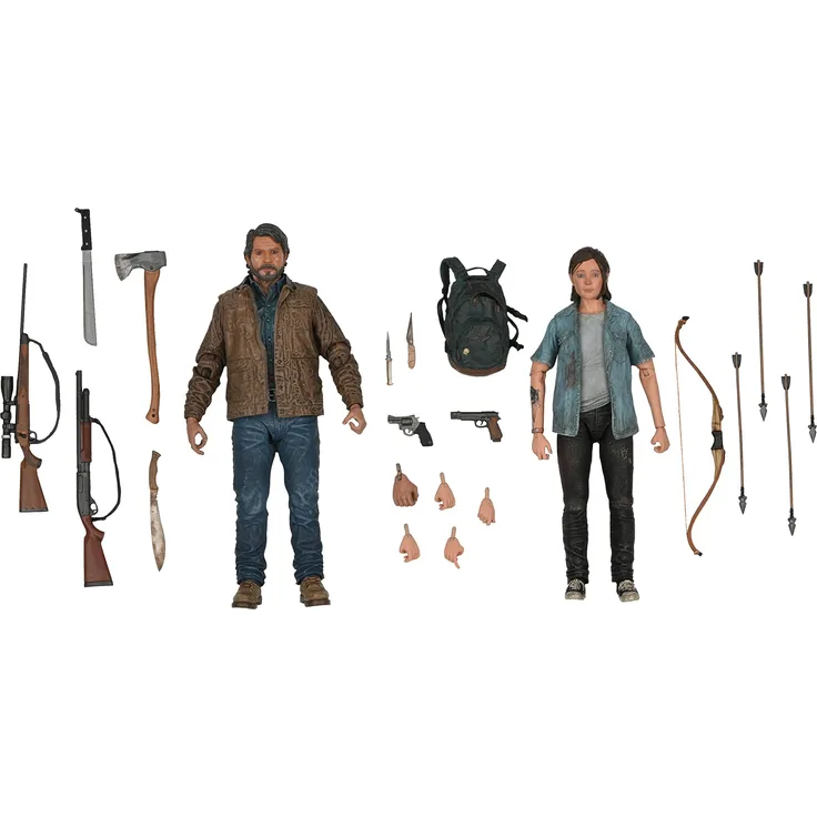NECA The Last of US 2 Ultimate Joel & Ellie Actionfiguren 2-er Set Multicolor, 100 % Kunststoff, in Geschenkverpackung