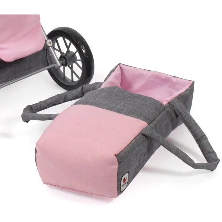 Kombi-Puppenwagen "LENI" Melange grau-rosa – Bild 13