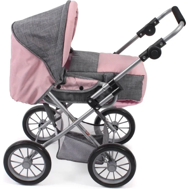 Kombi-Puppenwagen "LENI" Melange grau-rosa – Bild 9