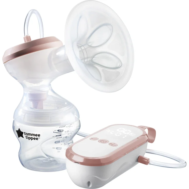Tommee Tippee Made for Me Elektrische Einzel-Milchpumpe, Starke Saugkraft, Angenehmer, wiederaufladbar über USB, leise, tragbar, Express-Modi, samt Babyflaschen - Preisvergleich – Bild 1
