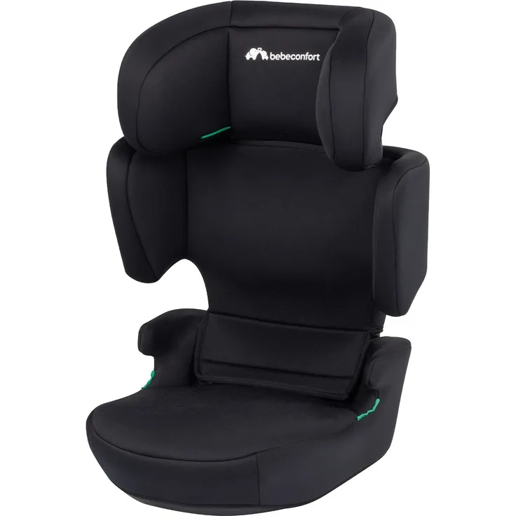 Bebeconfort Road Safe i-Size Sitzerhöhung, i-Size-Kindersitz, Installation mit Sicherheitsgurt, ab 3,5 Jahre bis zu 12 Jahren, 15-36 kg, 100-150 cm, Full Black