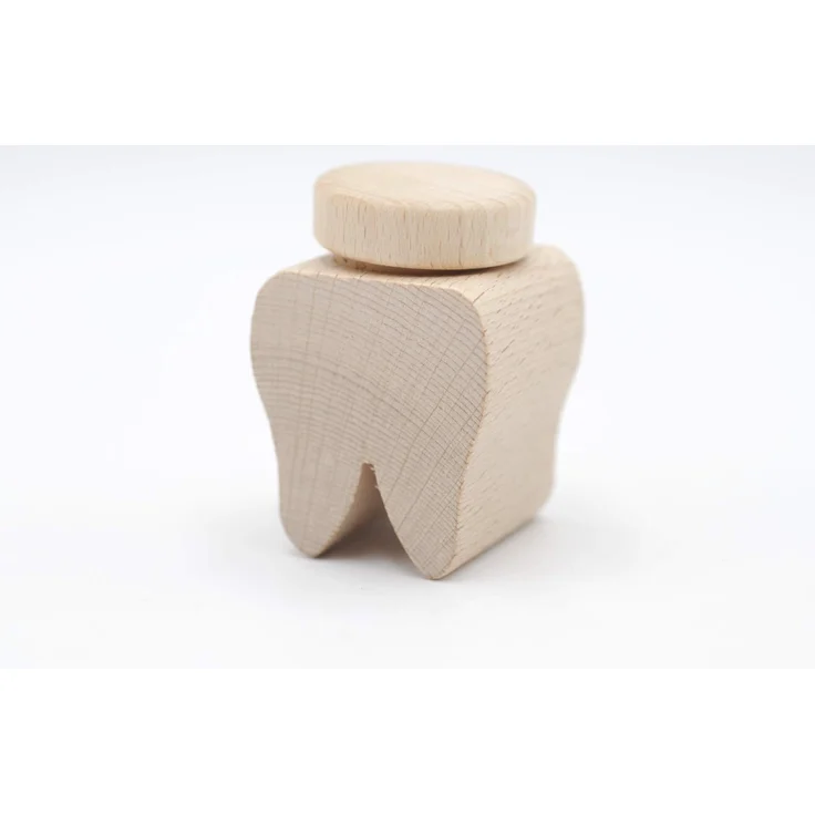 Zahndose aus Holz - Milchzahndose in Zahnform - Zahnbox aus Buche made in Austria – Bild 1