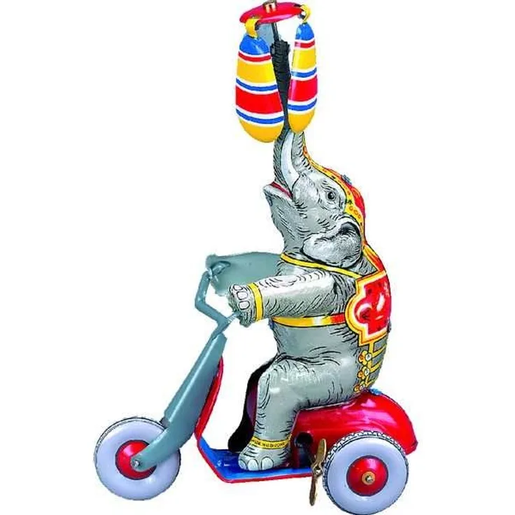 Wilesco Elefant mit Motorroller