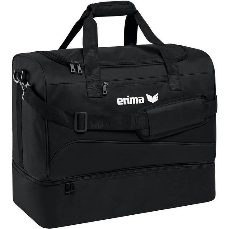 Erima Club 1900 2. 0 Sporttasche mit Bodenfach schwarz, L 60 x 33 x 45 cm (89 Liter) – Bild 1