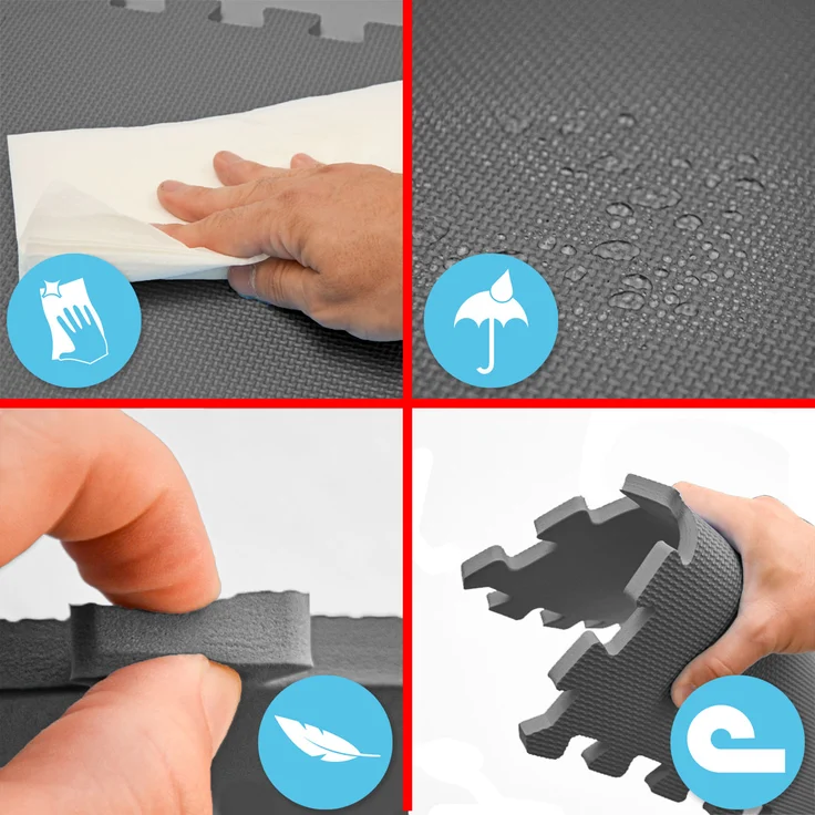 10 Teile Baby Kinder Puzzlematte ab Null - 30x30 Puzzle Spielmatte Krabbelmatte - Preisvergleich – Bild 9