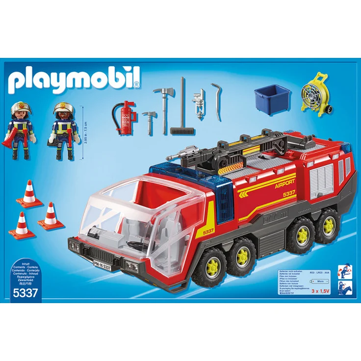 PLAYMOBIL - Flughafenlöschfahrzeug mit Licht und Sound 5337 – Bild 2