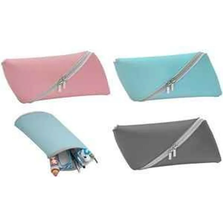 WEDO 24272009 Mäppchen''SLOPE'', platzsparend, 2 Reißverschlüsse, leicht zu reinigen, rosa