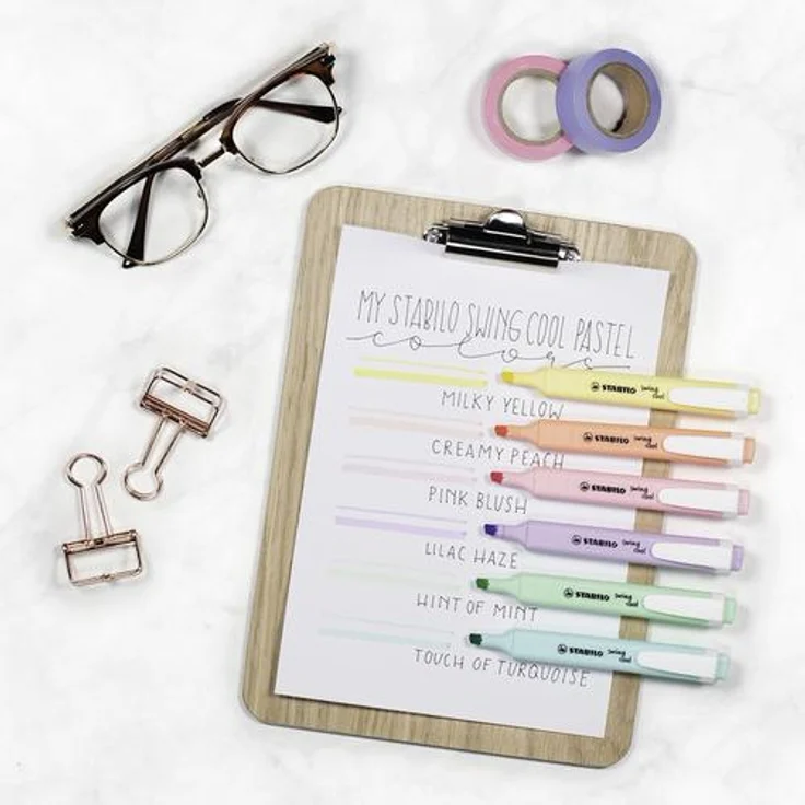Textmarker - STABILO swing cool Pastel Edition - 4er Pack - Hauch von Minzgrün, - Preisvergleich – Bild 5
