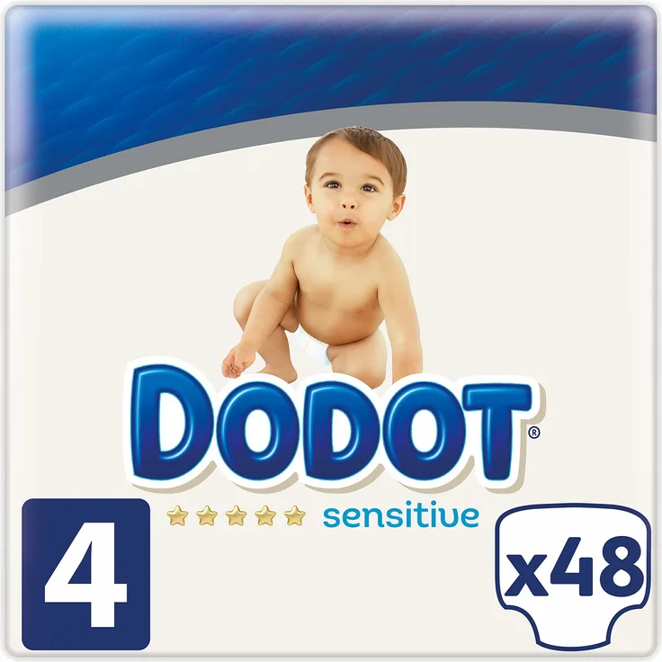 Dodot Sensitive Windelhöschen, Größe 4, 48 Windeln, 9-14 kg