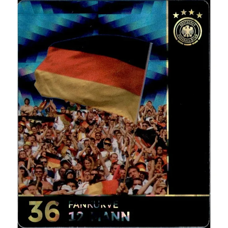 36 - 12. Mann GLITZER - REWE WM18 Sammelkarte