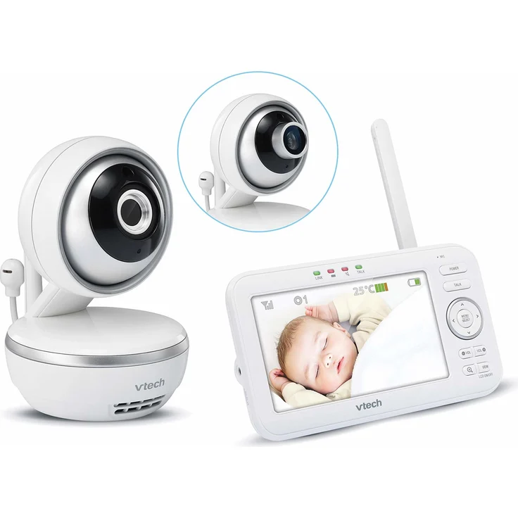 VTech 'BM4550' Video-Babyphone, FHSS-Technologie, Farbdisplay, 300 m Reichweite – Bild 1