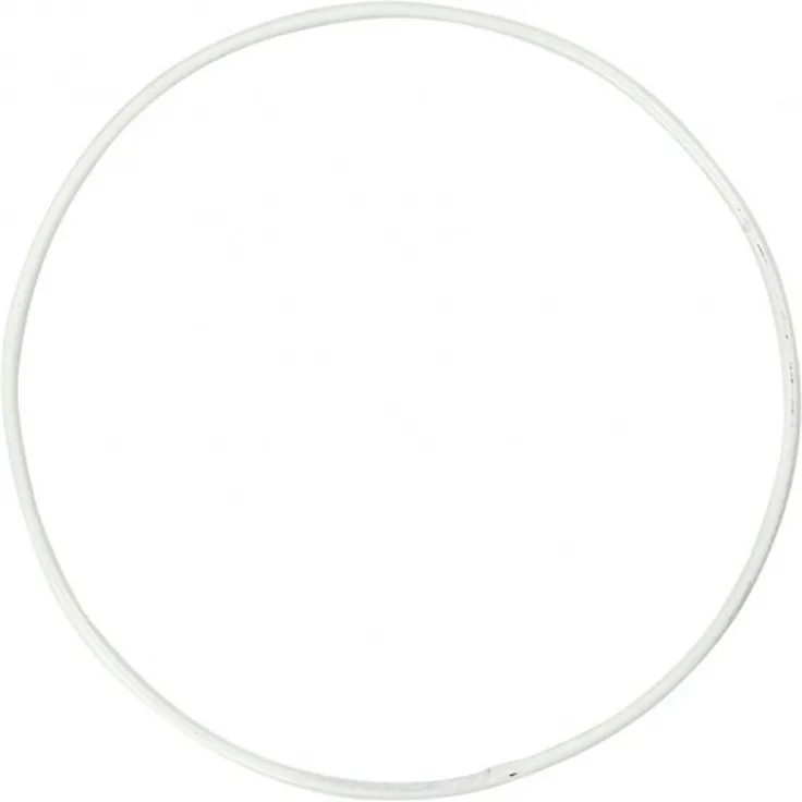 metalldrahtring 2 mm weiß 15 cm 10 Stück