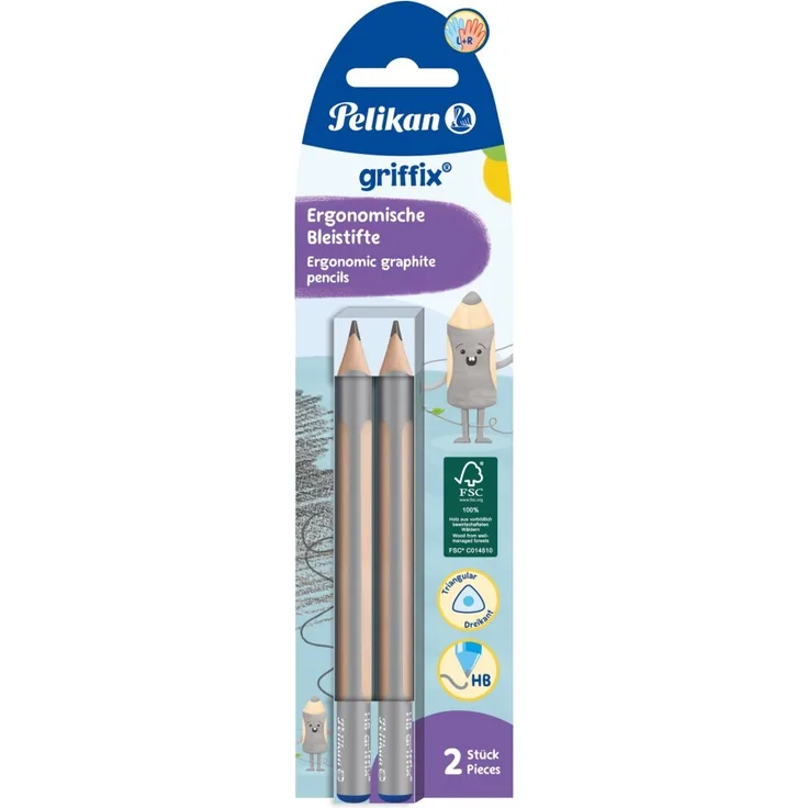 Pelikan Büro Pelikan Bleistifte griffix HB/2/B 2 Stück Faltschachtel (817011)