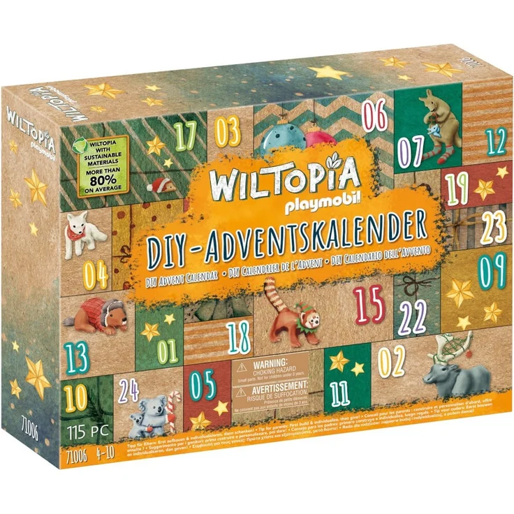 playmobil Wiltopia 71006 'DIY Adventskalender: Tierische Weltreise', 115 Teile, ab 4 Jahren – Bild 1