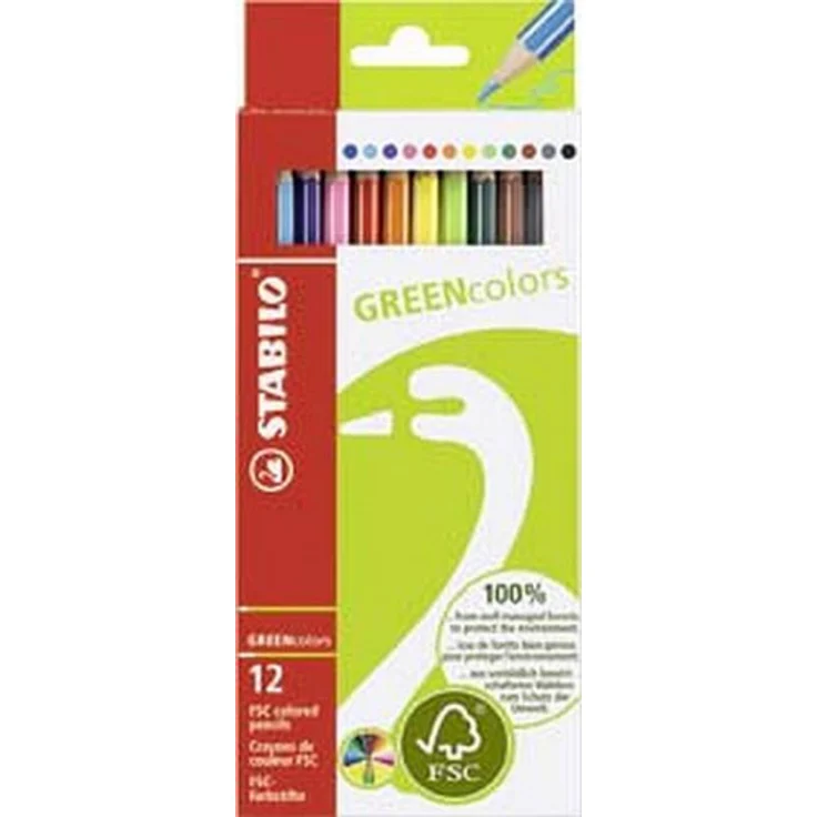 STABILO Umweltfreundlicher Buntstift - GREENcolors - 12er Pack - mit 12 verschiedenen Farben – Bild 1
