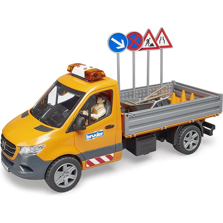 Bruder - MB Sprinter Kommunal mit Fahrer L+S Modul und Zubehör – Bild 5