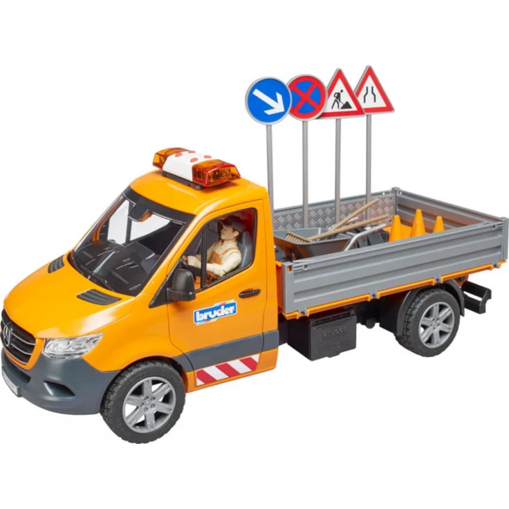 Bruder - MB Sprinter Kommunal mit Fahrer L+S Modul und Zubehör – Bild 8