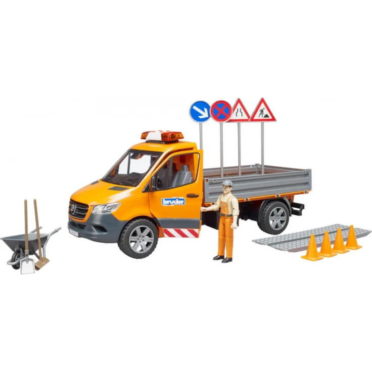 Bruder - MB Sprinter Kommunal mit Fahrer L+S Modul und Zubehör – Bild 9