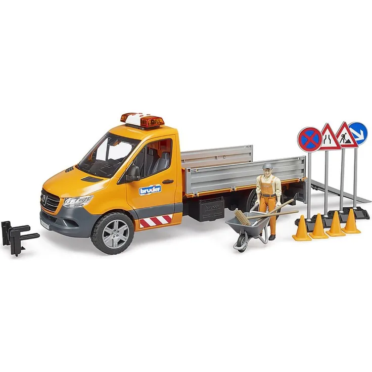 Bruder - MB Sprinter Kommunal mit Fahrer L+S Modul und Zubehör