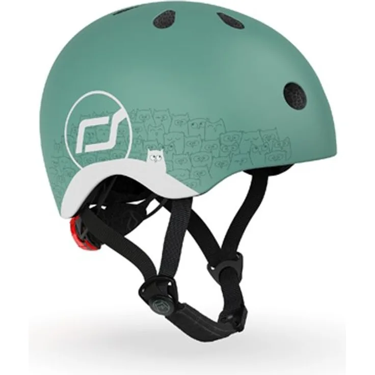 Kinder Helm, "Reflective forest" einstellbar XXS bis S, für Kinder KU von 45 bis 51 cm, Scoot and Ride